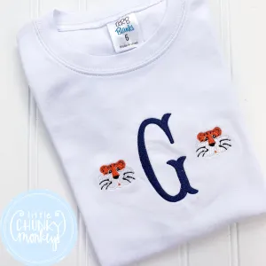 Boy Shirt - Tiger Single Initial Monogram Shirt