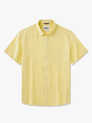 Sunny Light Yellow Cotton Linen Shirt